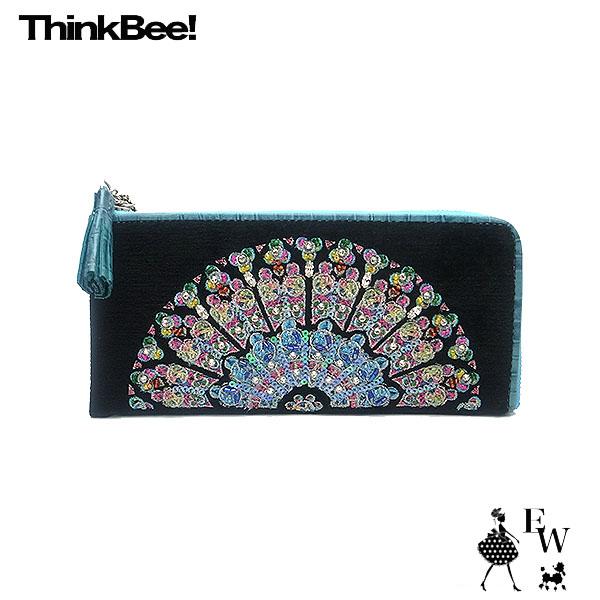 シンクビー 財布 Think Bee ノートルダム L型 長財布 ブルー A002691 エクセルワールド レディース ブランド プレゼントにも　mk