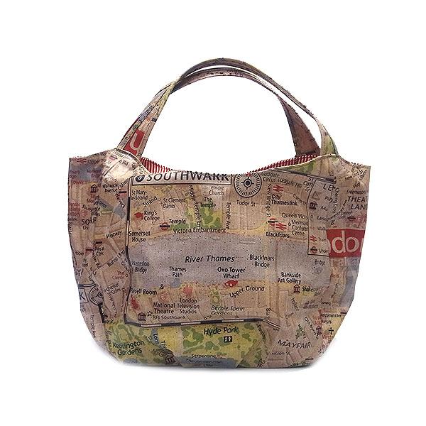 シンクビー バッグ Think Bee A001126 トートバッグ ロンドンマップ 撥