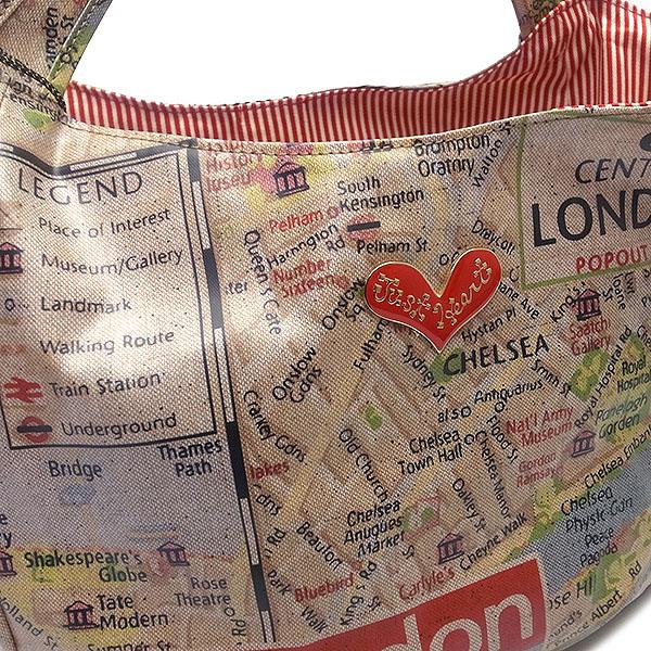 シンクビー バッグ Think Bee A001126 トートバッグ ロンドンマップ 撥水 軽量  レディース ブランド mk シンクビー バッグ Think Bee A001126 トートバッグ ロンドンマップ 撥