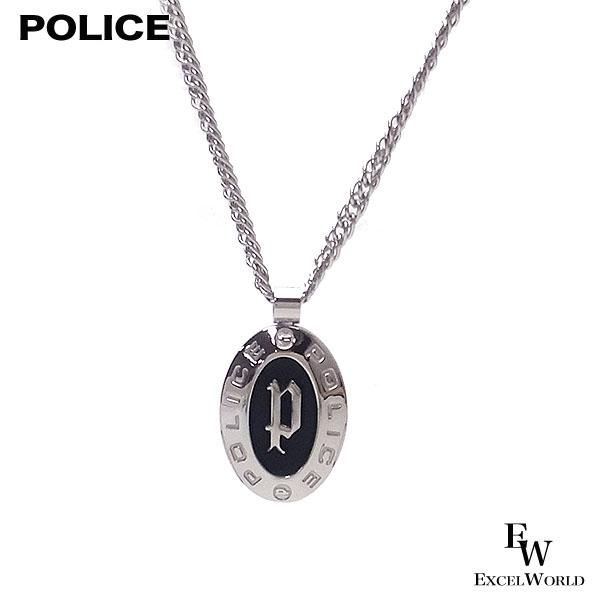 ポリス POLICE ネックレス オーバル メンズ ステンレス ペンダント GN2102512 シルバー×ブラック クリスマス バレンタイン ホワイトデー お返し 誕生日 父の日