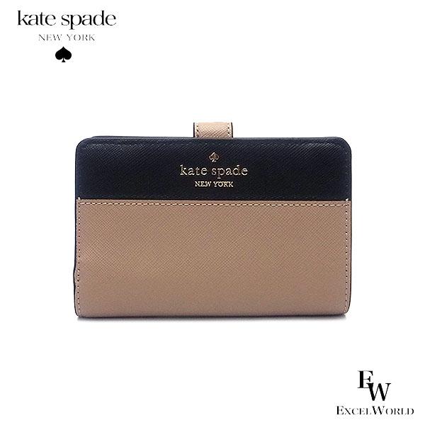 ケイトスペード 財布 アウトレット 二つ折り財布 人気の小さい財布 KC514 200 kate spade カラーブロック トースティッドヘーゼルナッツマルチ ok