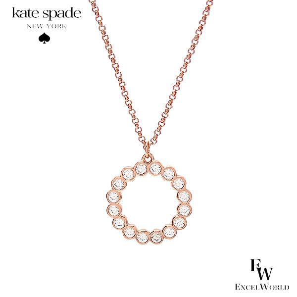 ケイトスペード ネックレス kate spade アウトレット サークル アクセサリー O0RU2365 726 ローズゴールド レディース ブランド プレゼントの通販は