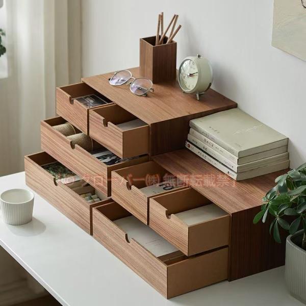 収納ボックス 胡桃の木 引き出し 小物収納 卓上収納ケース 雰囲気のある 使い分けやすい 整理箱 小物整理 収納ケース ナチュラル 収納ケース 収納箱 卓上収納ボックス 胡桃の木 木製 天然木 筆架 卓上収納ケース ペン立て