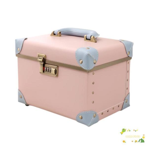 コスメボックス トレンチケース mサイズ 鏡付き 化粧品収納ボックス