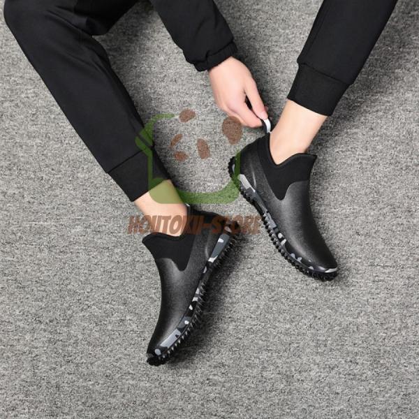 レインシューズ メンズ 洗車 防水シューズ 作業用 おしゃれ 男性用