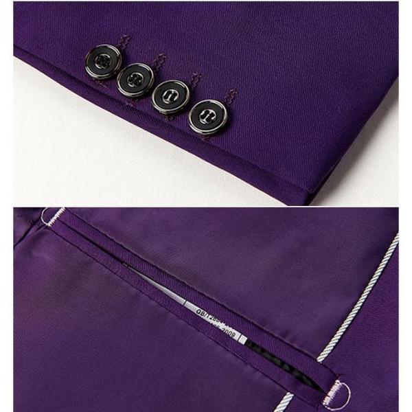 無地 メンズ スーツ 3点セット パーティー 結婚式 フォーマル