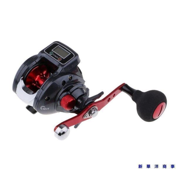 ラインカウンター デジタル 釣り ベイトリール ベイトキャスティングリール ロープロファイルリール 9 + 1BB 6.3:1 LCD表示 右手 5 ラインカウンター デジタル 釣り ベイトリール ベイトキャスティング