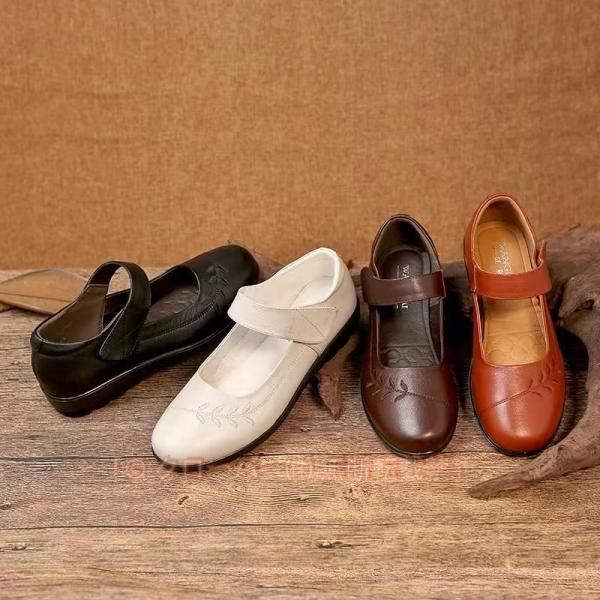 婦人靴 幅広 甲高 コンフォートシューズ パンプス 痛くない 3cm レディース おしゃれ 50代 60代 40代 学生 レディース ファッション 革 レザー レトロ 婦人靴 幅広 甲高 コンフォートシューズ パンプス 痛くない 3cm