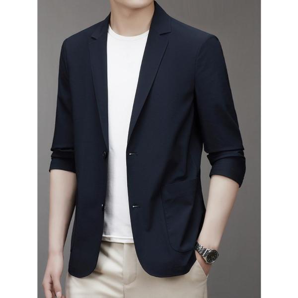 メンズジャケット ビジネス ひんやりサマージャケット カジュアル テーラードジャケット 夏リネンジャケット 無地 クローバー株式会社 長袖 薄手 メンズジャケット ビジネス ひんやりサマージャケット カジュアル