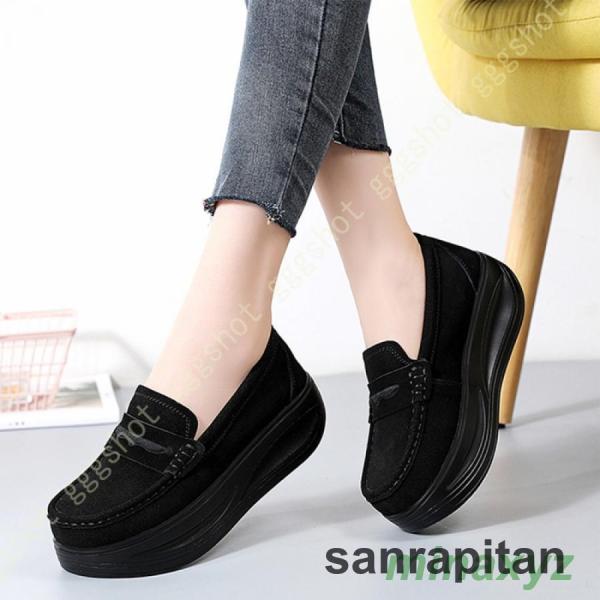 厚底 スニーカー レディース ローファー スリッポン デッキシューズ レディース厚底スニーカー 歩きやすい 軽量 滑り止め 通気性 通勤