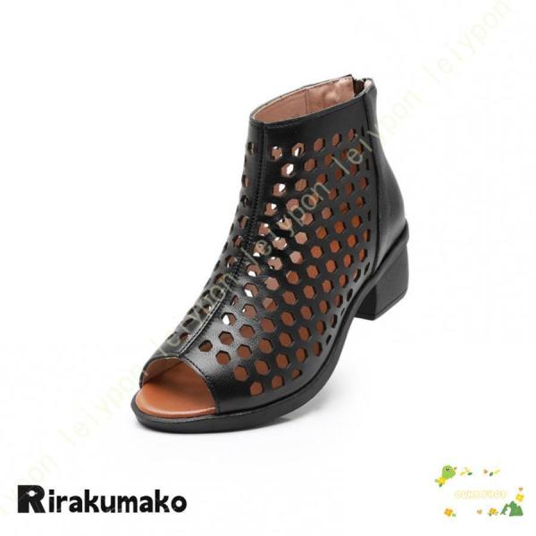 サンダル レディース ブーティー 春 夏 ブーツサンダル おしゃれ