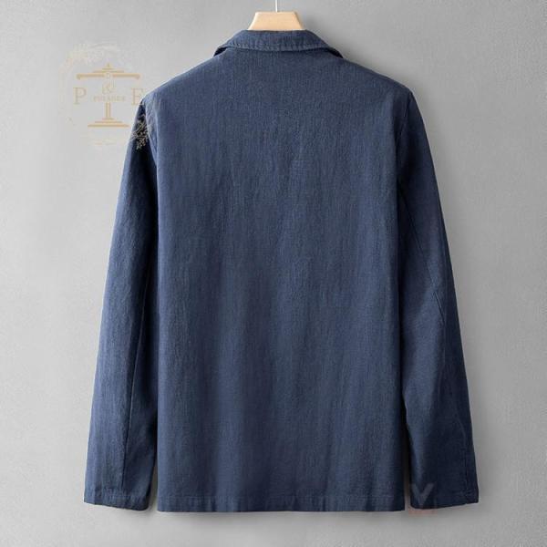 麻ジャケット メンズ 春夏用 綿麻 清涼 テーラードジャケット サマー