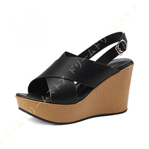 厚底 サンダル レディース ウェッジソール バックストラップ 歩き