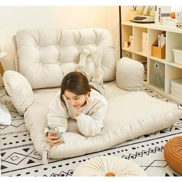 座椅子 二人掛け 4WAY 連動肘つき リクライニングソファ 折りたたみ 座