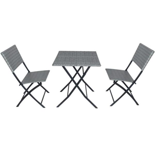 ガーデンテーブル チェア グレーの 屋外ガーデンチェアセット ガーデン