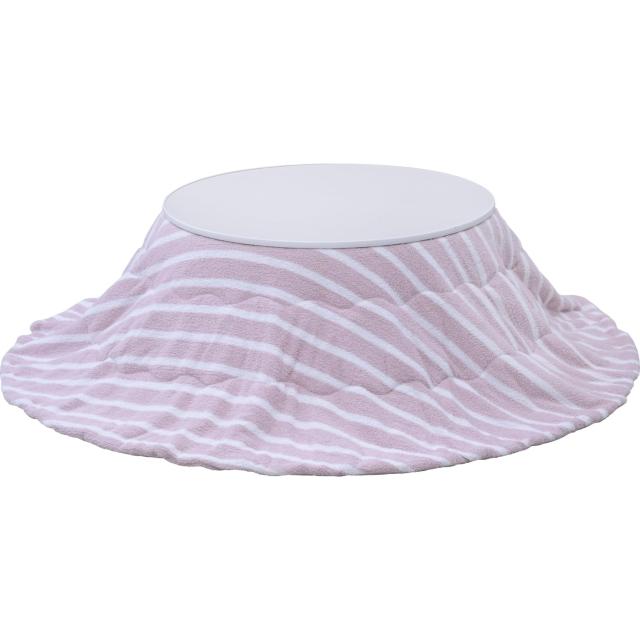 山善 カジュアル こたつ テーブル 幅80cm 丸型 専用布団セット 一人暮らし リバーシブル天板 中間入切スイッチ 温度調節無段階 ホワイト