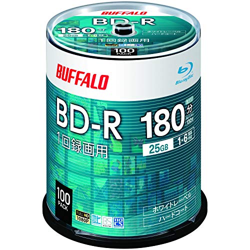 限定 バッファロー ブルーレイディスク BD-R 1回録画用 25GB 100枚
