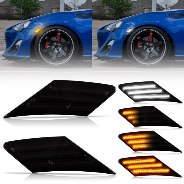 トヨタ 86 ZN6 スバル BRZ ZC6 LED サイドマーカーフロントサイドマーカー 流れる ウインカーGT86 2013?2020に適合