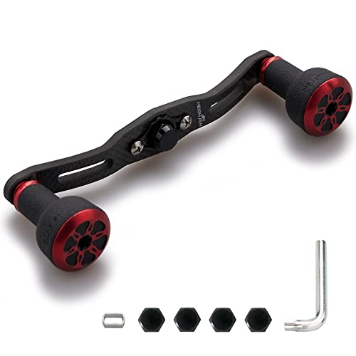 HEIGHTEN 110mm リール ハンドル 厚さ4mm 1.5K炭布 カーボン 24mm TPE製 ノブ搭載 シマノSHIMANOの通販は