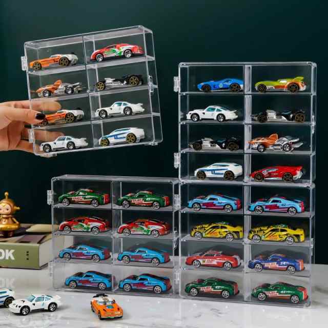 トミカケース 4個×8マス透明 展示ミニカー 収納 コレクション