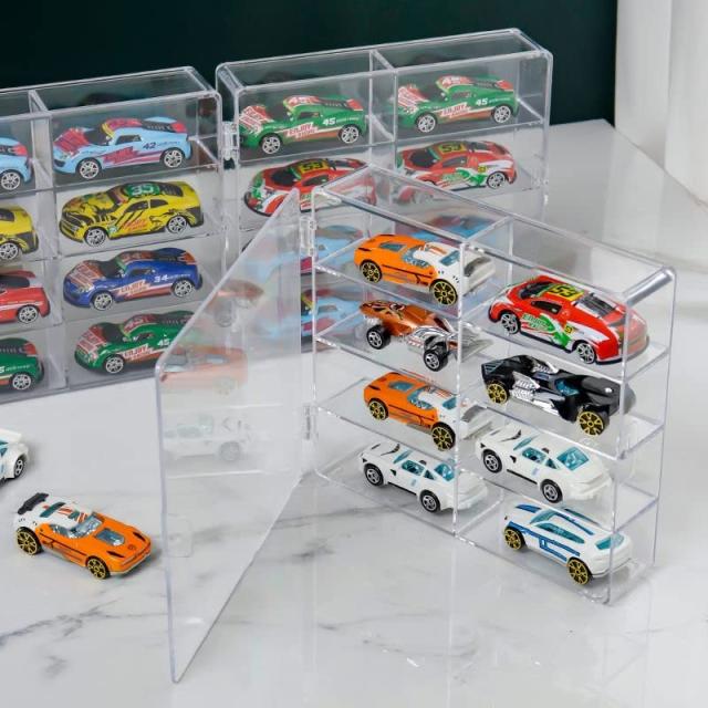 トミカケース 4個×8マス透明 展示ミニカー 収納 コレクション