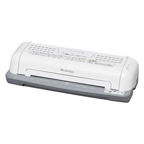 アイリスオーヤマ ラミネーター A4対応 ~150μm対応 ウォームアップ時間6分 温度調節機能付き LTA42W ホワイト/グレー