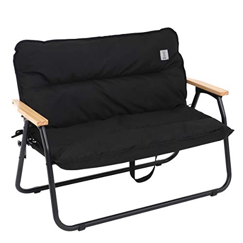 DODディーオーディー グッドラックソファ 車内で棚になる2人掛け折りたたみチェア アルミ合金製 CS2-500-BKの通販は