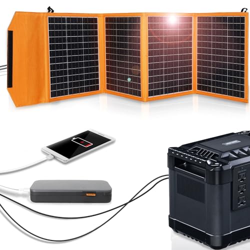 ソーラーパネル 60W・18V 太陽光 MC4・USB-C充電器 21.5%高変換効率 太陽光パネル 折りたたみ式 太陽光発電 ポータブル電源の通販は