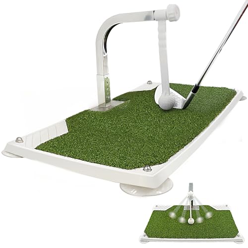 ゴルフ練習器具 スイング 練習 マット ゴルフスイングトレーナー ゴルフ練習 高さ5段階調節 室内 家庭用ゴルフクラブ練習シミュレーター ポータ