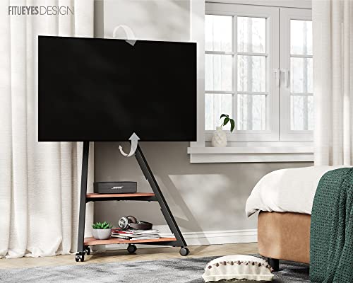DESIGN 壁寄せテレビスタンド キャスター付き 32 43 50 55 60 65型対応 コーナーテレビ台 ケーブル管理 固定移動 デザイ_1