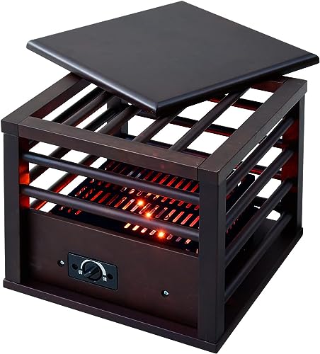 メトロ電気工業 一人用 こたつ ミニ 天板付 省エネ 幅30×奥行30×高さ26cm コルチェヒーター 温度調節機能付き MPQ-102BB