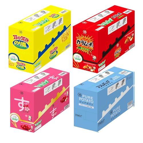 食べ比べ まとめ買い 湖池屋 スティックポテト 4種アソート 計24袋