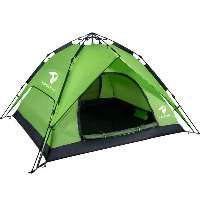 手軽✨ テント キャンプ ワンタッチ ３～４人用 ２WAY ２重層 簡単設営 テント 3-4人用 ワンタッチテント アウトドア用 二重層 設営簡単