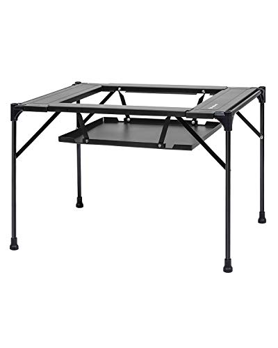 KingCamp アウトドア テーブル 超軽量 コンロ対応 バーベキューテーブル 折りたたみ アルミ ロールテーブル 61 x 42 x 42 cm