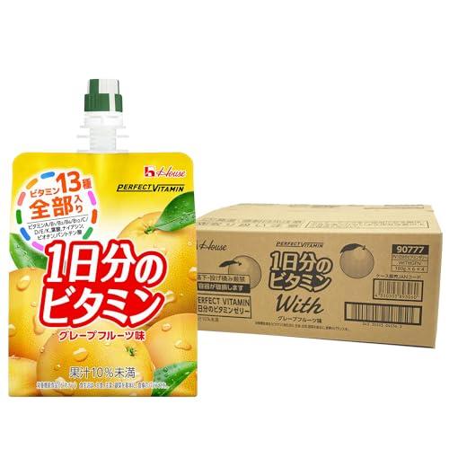 限定ハウスウェルネスフーズ PERFECT VITAMIN 1日分のビタミンゼリー グレープフルーツ味 With 180g×24袋の通販は 5,203円