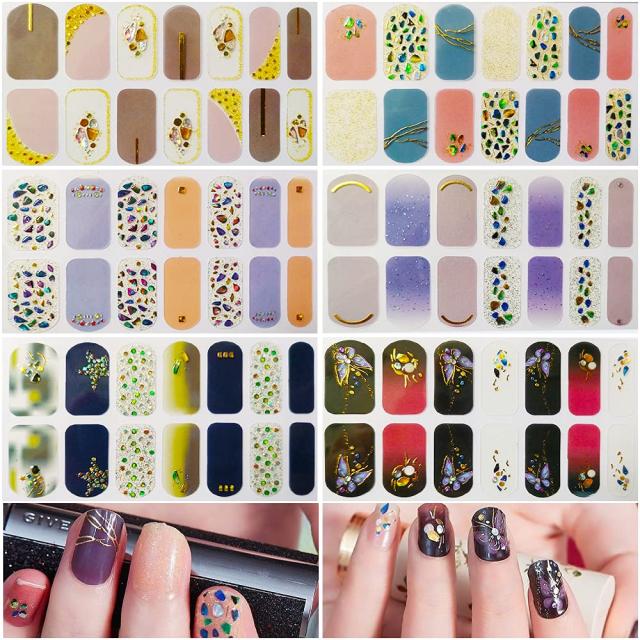 ネイルシール 手6枚入り 立体3Dデザイン ネイルステッカー 手用 ジェル