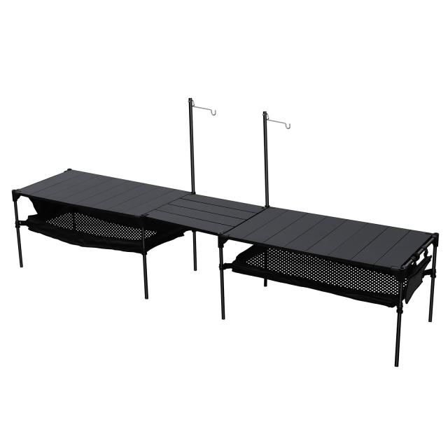 DesertFox キャンプ テーブル アウトドア ロールテーブル コンパクト 折りたたみ式 軽量 無限拡大 連結可能 キング BBQ PZ (