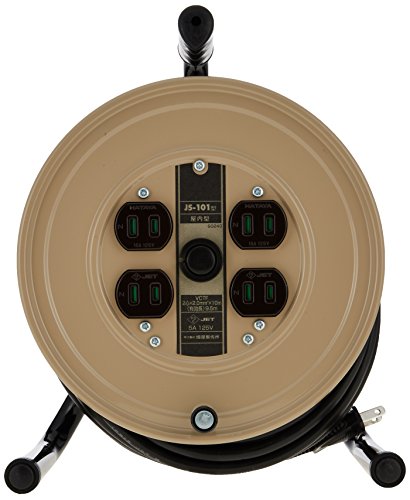 ハタヤ HATAYA コードリール 小型 屋内用 100V型 コード10m 太さVCTF2.0? 標準型 コンセント4個 コンセント防塵シャッタ