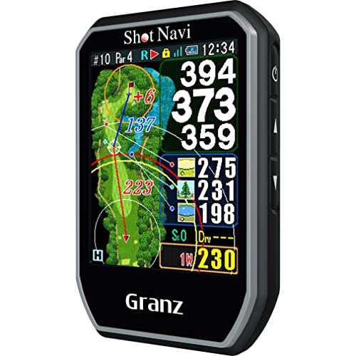 Shot Navi 日本製 Granz BK ゴルフGPS タッチパネル どでか文字 超軽量54g 日本製 最新鋭GPSチップ搭載 みち