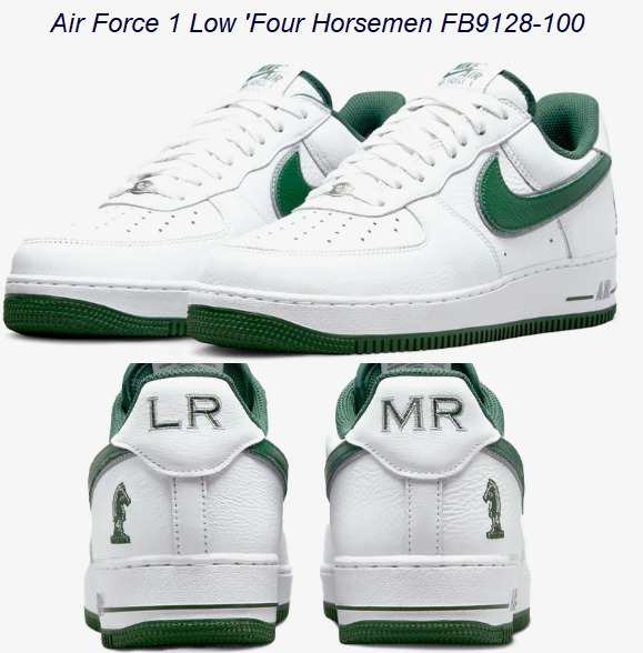 送料無料 NIKE ナイキ エアフォース ロー フォー ホースメン レブロン FB9128-100 ホワイト+グリーン Nike Nike Air Force 1 Low Four Ho