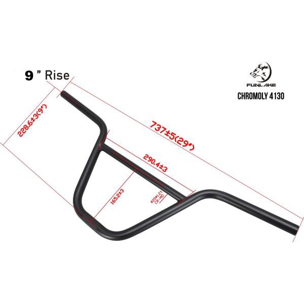 ハンドルバー Butted chromoly 4130 bmx 熱処理付き sgs認定 振動試験 合格 700000回