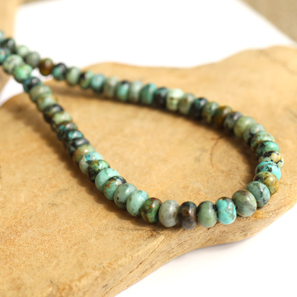 ターコイズ ネックレス アフリカンターコイズ メンズ グリーン 天然石 パワーストーン 上質 ロンデルカット シルバー925 アクセサリー ターコイズネックレス ターコイズアクセサリー ナチュラルターコイズ 誕生石 12月の通販は 9,790円