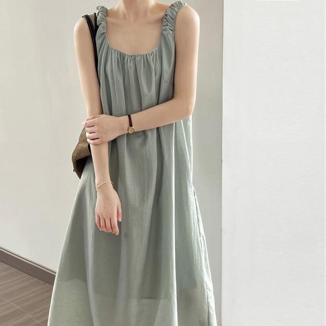 春新作 ワンピース 春 夏 ロング マタニティ ロングワンピース レディース ロング丈 無地 ノースリーブ 韓国ワンピース フレアワンピース 大人可愛