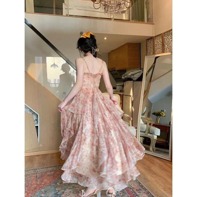 ワンピース 春 ワンピース 夏 ワンピース ティアード ワンピース ロング ワンピース 花柄 ロング ワンピース レディース ロング丈 韓国 ワンピー