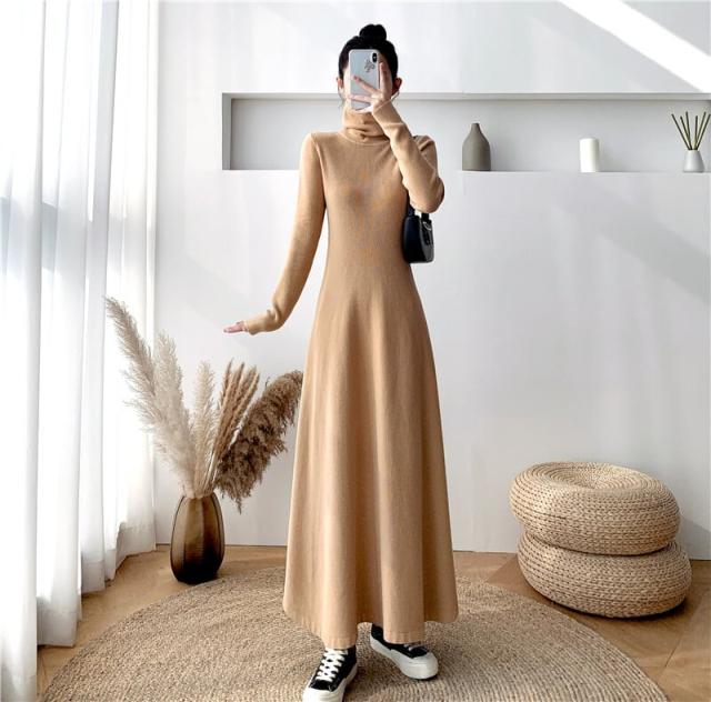 ワンピース 秋 ワンピース 冬 ワンピース リブニット ロング ワンピース マタニティ ワンピース レディース ロング ロング丈 長袖 ニット ワンピ