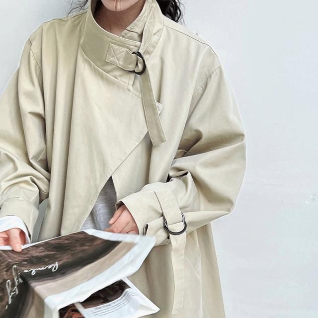 トレンチコート レディース トレンチコートロング ロングトレンチコート レディーストレンチコート 春 秋 冬 ホワイト ブラック シンプル クラシカル