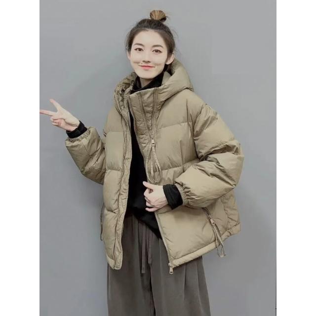 ダウンジャケット レディース ダウンジャケット 秋 冬 レディース アウター 韓国ファッション カジュアル ワントーン 無地 3