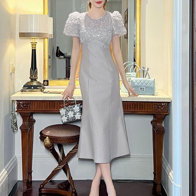 パーティードレス 結婚式 お呼ばれドレス 結婚式のお呼ばれ 20代 30代 40代 フォーマルドレス 袖あり 結婚式 ワンピース ロングワンピース パ 5