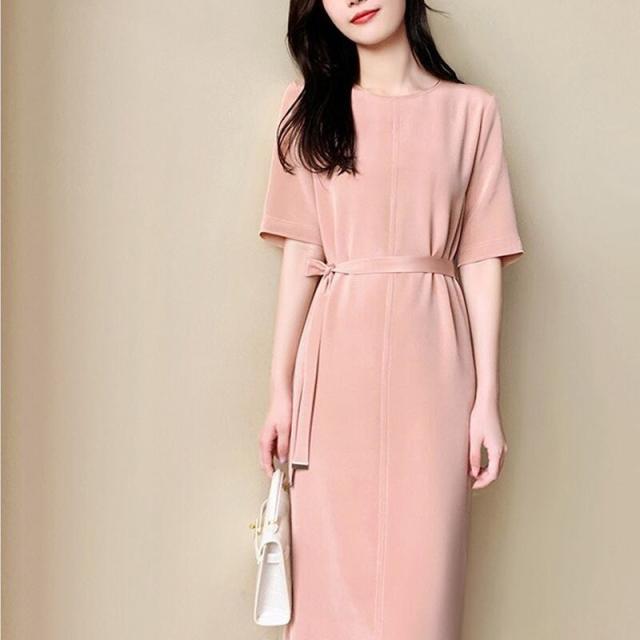 ワンピース 春 夏 レディース 膝丈 ミニワンピ Aラインワンピース フレアワンピース きれいめ 韓国ワンピース 半袖 ピンク グリーン 20代 30