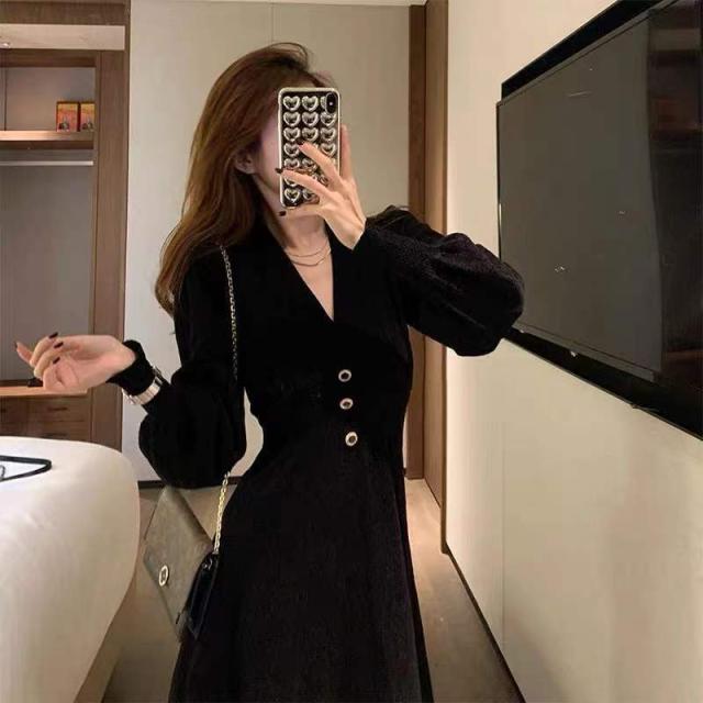 パーティードレス 結婚式 お呼ばれドレス 結婚式のお呼ばれ 20代 30代 40代 フォーマルドレス 袖あり 結婚式 ワンピース 黒 ロングワンピース 10